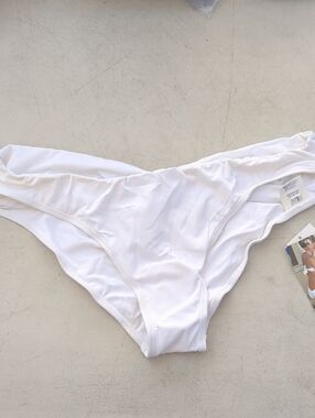 Nicolita White Bikini Bottom - Classic Low-Rise Swim Brief